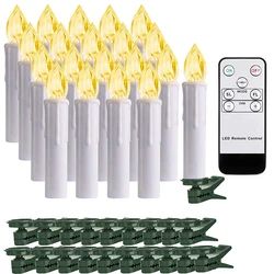 Wholesale Set of Flameless LED Candle Lamps with Timer & Remote (White 20PCS)