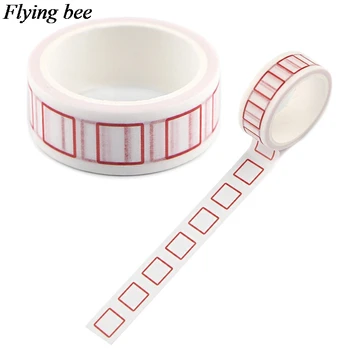 

Flyingbee 15mmX5m Paper Washi Tape Red Space Creative Adhesive Tape DIY Scrapbooking Sticker Label Tape Sticker X0940