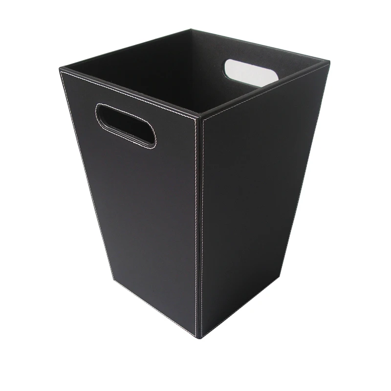 mDesign Square Rubbish Bin Kitchen and Bathroom Bedroom Natural Colour Small Bin Made from Cardboard for Home and Office Use General Rubbish and Wastepaper Basket for Office 