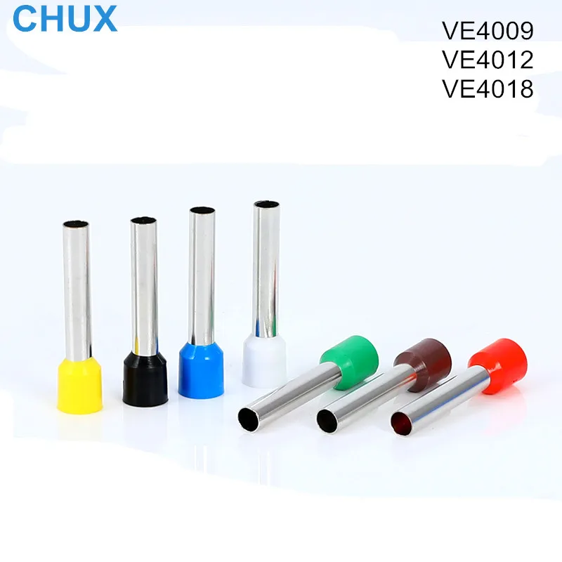 

500PCS VE4009 VE4012 VE4018 Electrical Tube Insulating Insulated Terminal Heat shrinkable tube Pin Cable Wire Connector