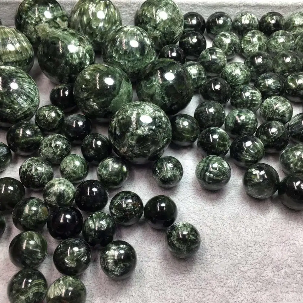 1 piece High Quality Natural Seraphinite Ball Seraphinite Sphere For Gifts or Decoration 2