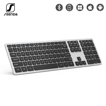 

SeenDa Ultral Slim Wireless Bluetooth keyboard for Tablet/Laptop/Smartphone/Smart TV 109Keys Full Size Bluetooth Keyboard