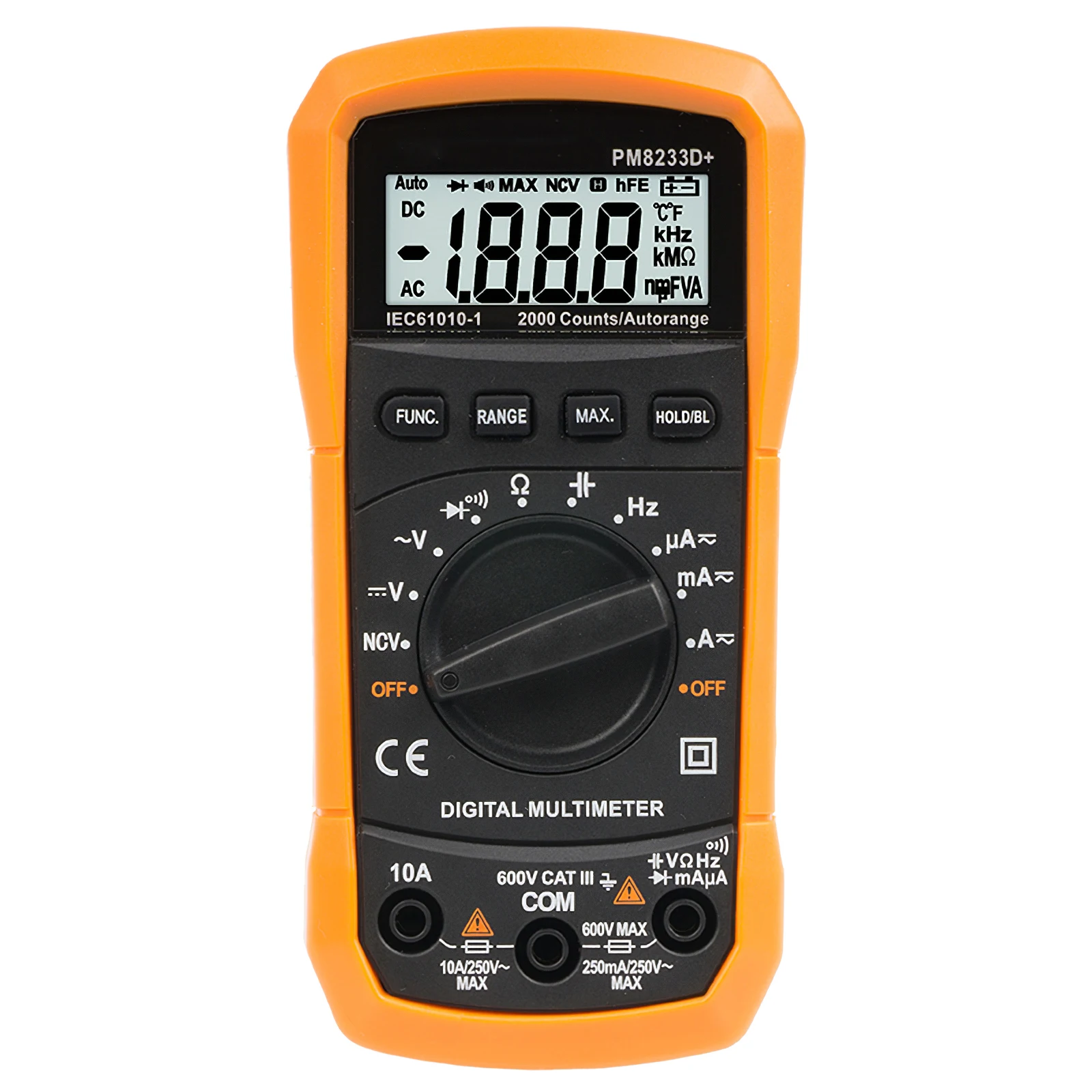 Peakmeter Pm8233d+ Digital Multimeter Esr Meter Testers Automotive Electrical Dmm Transistor
