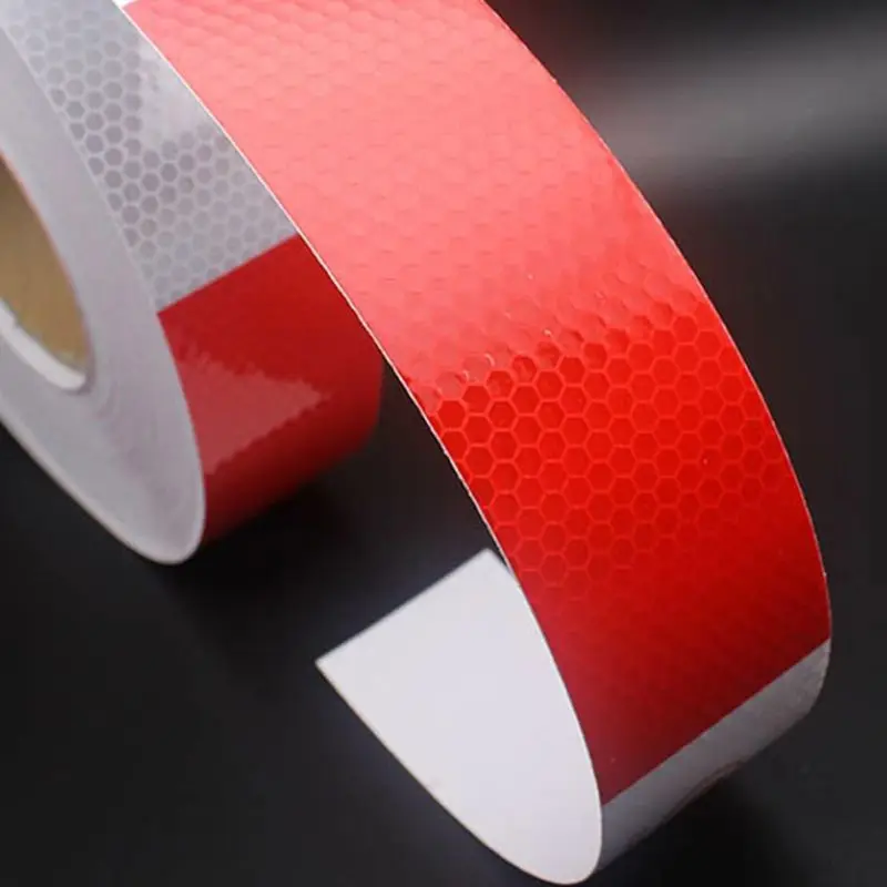 Moto 4 Rossi Per Portiere Auto - Sicurezza Notturna 9.3x2.5cm Adesivi Catarifrangenti - Foto 4