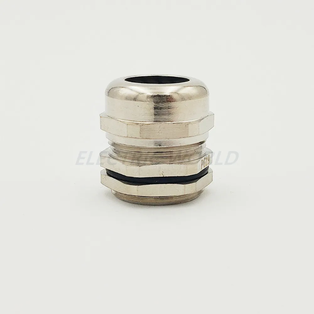 3pcs PG11 M18 Waterproof Cable Glands Nickel Brass Metal IP68 Wire Connector Wire Glands for 5.0-10mm Metal cable Connector