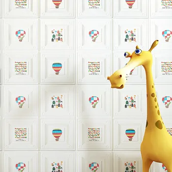 

English alphabet pattern wallpaper kindergarten cartoon wall stickers children room background bubble anti-collision wallpaper