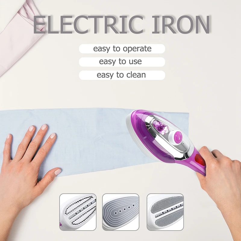 Steam Iron, Household Eu Plug Hand-Held Hook, Mini Iron, Steam Brushmini Electric Iron