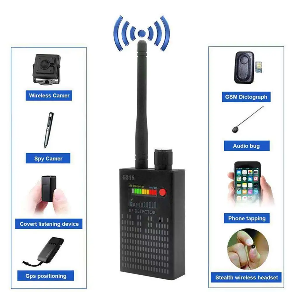 

GPS Tracker Detector with Adjustable Detection Sensitivity CDMA Signal GSM Audio Bug RF Finder Device WiFi Signal Detector