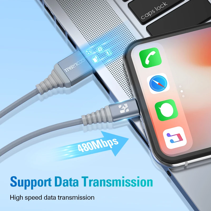Coolreall MFi кабель Lightning USB быстрая зарядка для iPhone Apple кабель для зарядки данных для телефона X XS Max XR 8 7 6S 6 Plus 5S SE 5