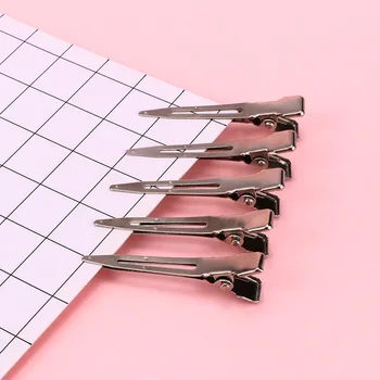 Preise 50 Stücke Flache Basis Ente Mund Metall Ultradünne Haar Clips Salon Friseur Haarstyling-gelee Schneiden Partition Stetigen Haar Zubehör