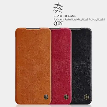 

NILLKIN QIN Leather Case For Xiaomi Redmi Note 9 Pro/9 Pro Max Vintage Flip Cover Wallet PU Leather PC Back Cover For Note 9S
