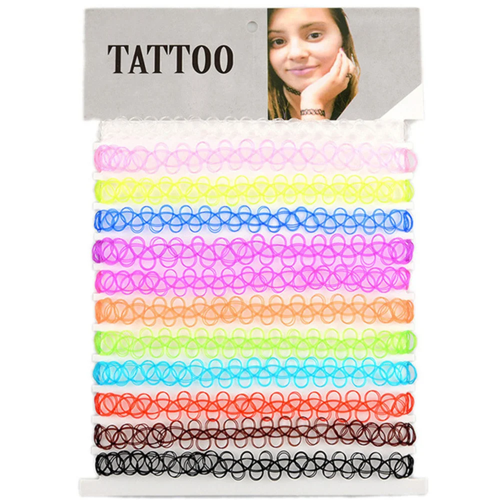 Set 3 Collane Tatuaggio Elastiche Nere Vintage Con Pendente Stella - Gioielli Regolabili Per Donne, Ragazze E Bambine