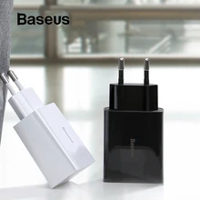 Baseus Mini PD USB зарядное устройство QC3.0 18 Вт Быстрая зарядка Tyep-C Dual USB EU зарядное устройство дорожная вилка
