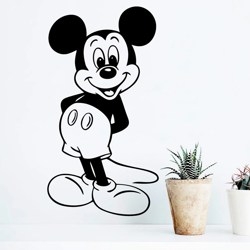 Disney Cartoon Mickey Mouse Minnie Wall Sticker Wall Decals Vinyl Stickers For Children Rooms Kids Rooms Decoration Accessories