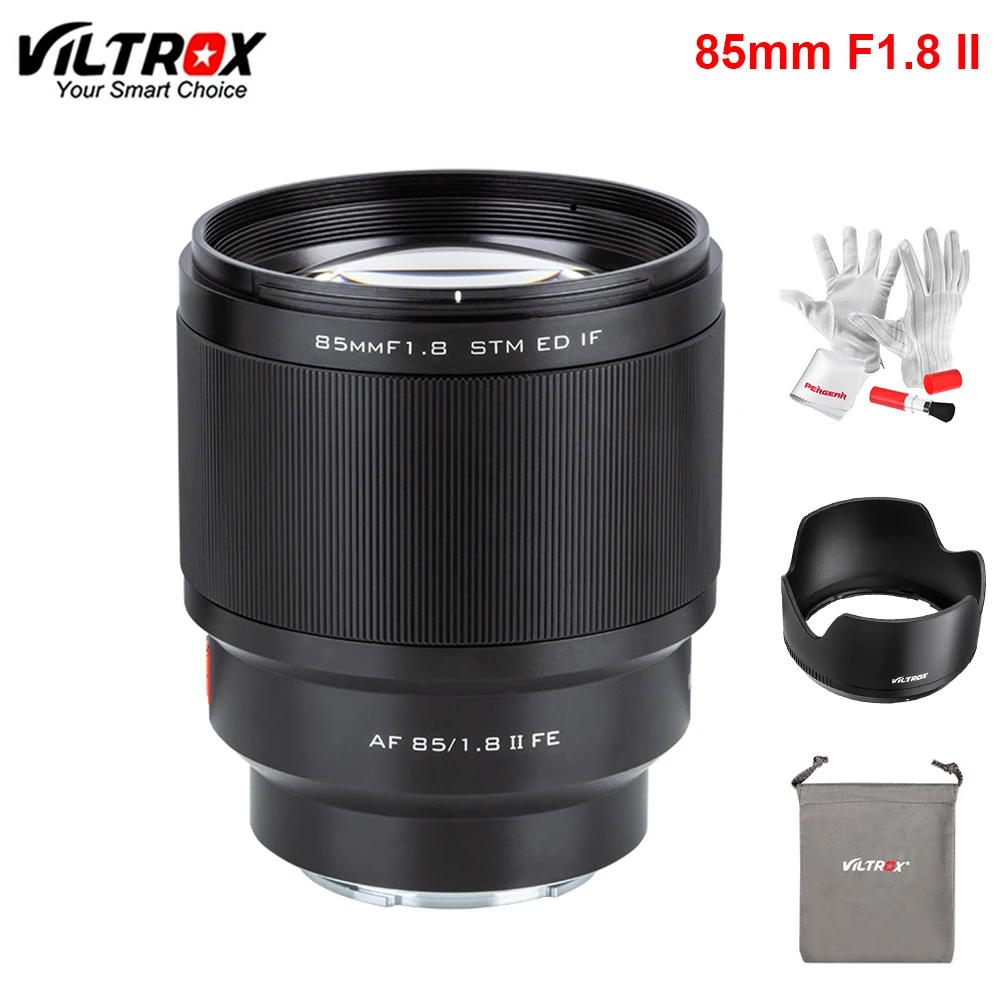 US $399.00 In Stock VILTROX 85mm F18 II STM Large Aperture FullFrame Autofocus Lens For Sony EMount A7SII A7 A7R A9 A6500 A6300 Camera