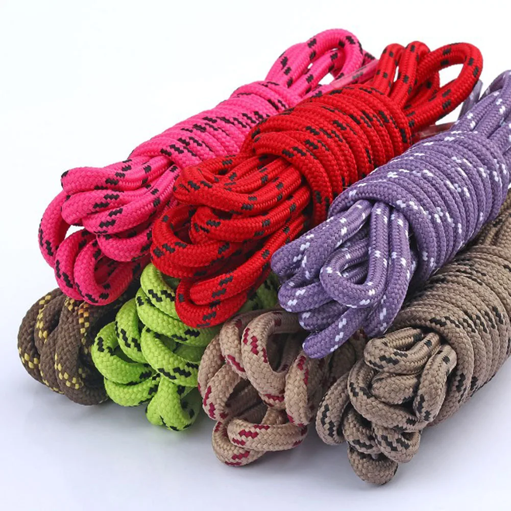 

2019 Fashion Outdoor Round Rope Hiking Shoes Laces Striped Wear Resistant Sneakers Boot Shoelaces Strings For Men Women Sports