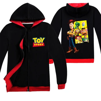 

2020 Boys New Toy Story 4 Cartoon Printing Zipper Hoodies Girl Hooded Sweatshirts Zip Jacket Kids Children Clothes Clothing Coat