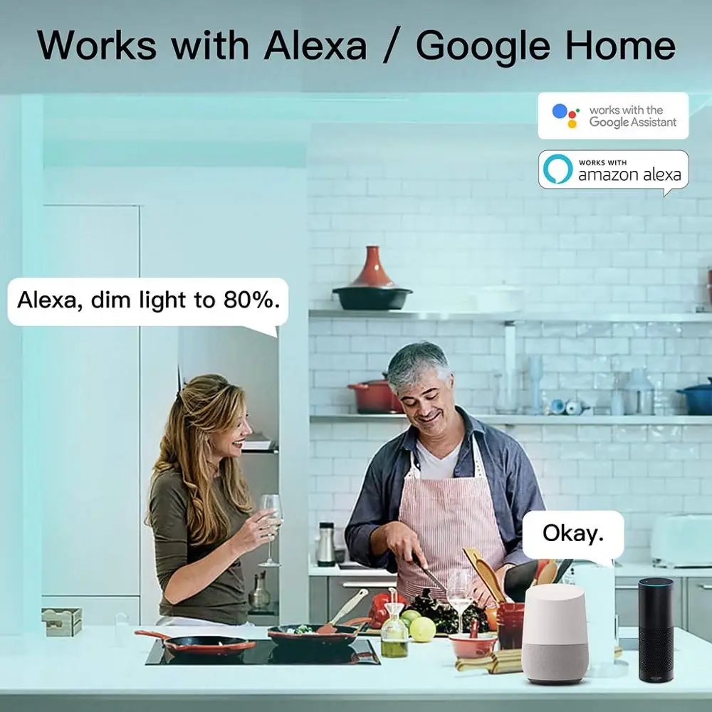 Смарт RGBW светодиодные полосы света комплект совместим с Alexa и Google Assistant беспроводной WiFi светодиодный контроллер с пультом дистанционного управления