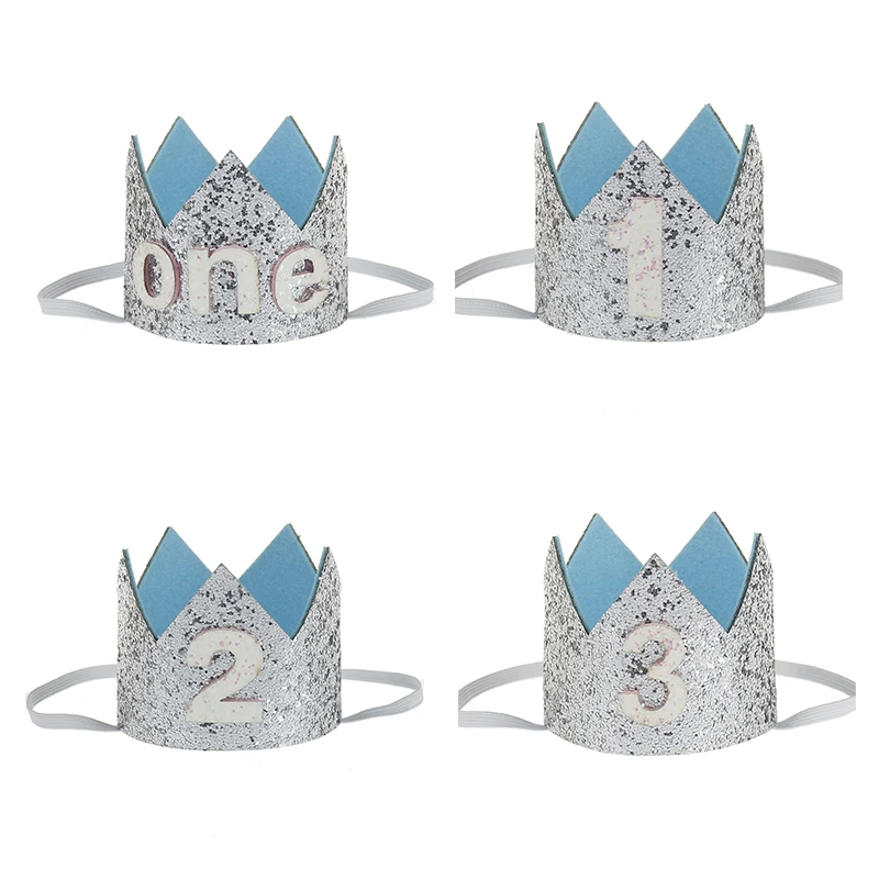 Number 1 2 3 happy Birthday Crown Headband Hat party hat birthday crown baby crown hat birthday headband set Kids 1st 2nd 3rd Birthday Party Decoration Baby Shower Decor Baby Hat