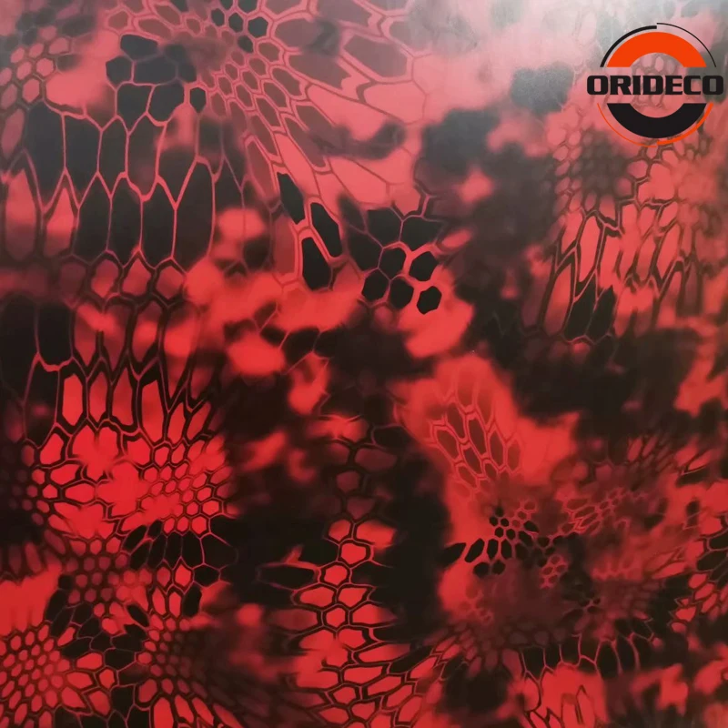 red black snake skin camo vinyl sticker 2