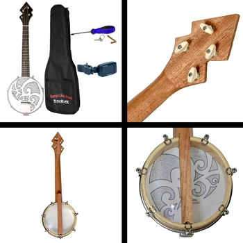 

4 String Banjo Ukulele Concert Uke 26inch With Gig Bag Tuner For Beginner