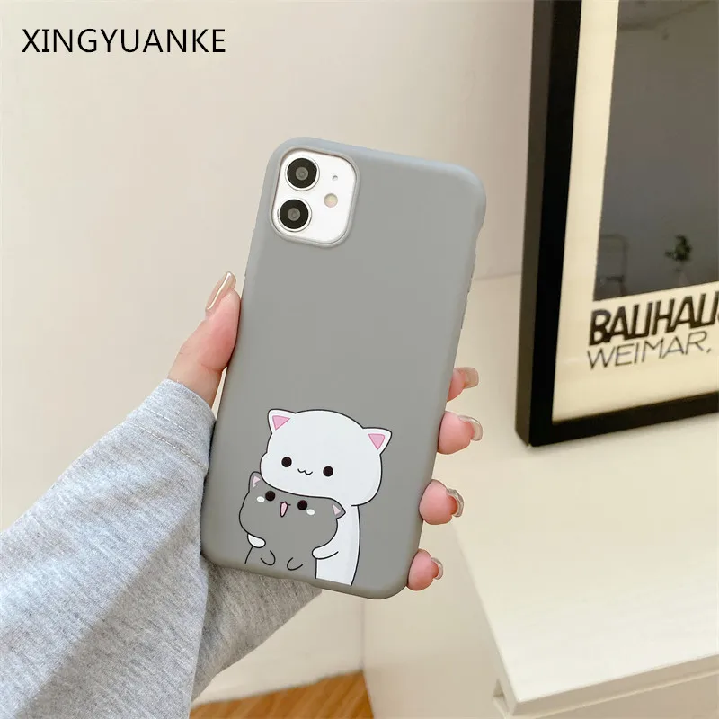 kawaii phone cases samsung Cute Bear Back Cover For Samsung Galaxy A10 A30 A20E A32 A52 A72 A41 A11 A12 A02S M21 M31S M51 A6 A7 A8 Plus 2018 Silicone Case silicone case samsung