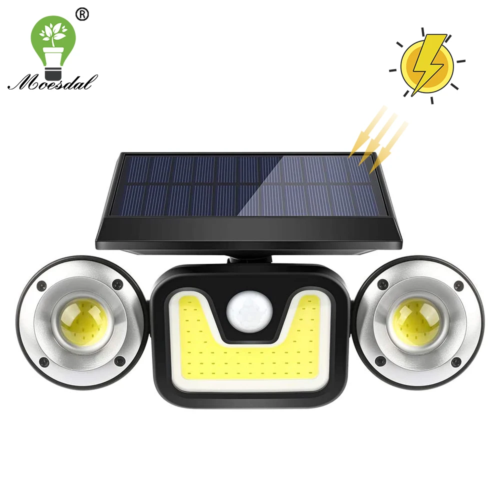 

Outdoor Solar Light Motion Sensor Solar Wall Lights with Rotatable Double Lamp Head Waterproof Adjustable for Garden,Garage