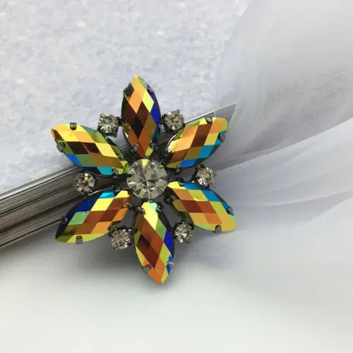 Ore color - 003 Швейные Стразы AB Crystal Свадебные Длинные Кружевные бусины пришить стразы с плоской задней поверхностью для свадебное платье одежда ремесел украшение - Цвет: Ore color - 003