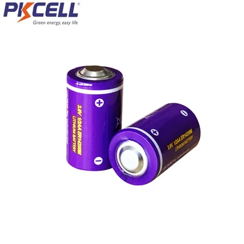 

2PCS PKCELL ER14250M power type 1/2 AA battery 3.6v 750MAH lithium batteries replace for 14250 primary battery for camera