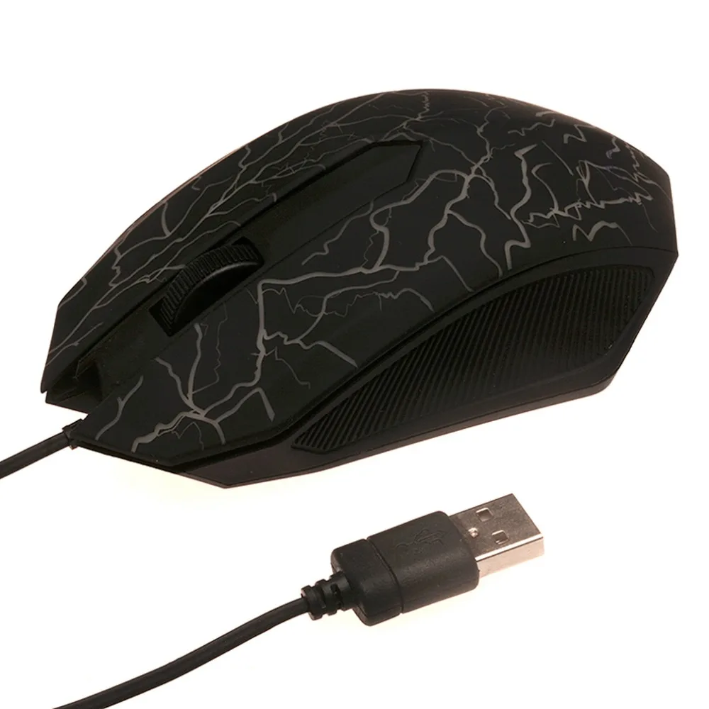 Профессиональная красочная подсветка 4000 dpi Оптическая Проводная игровая мышь Мыши 3 кнопки USB Проводная мышка с подсветкой Прямая