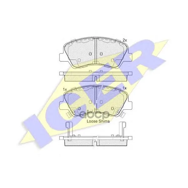 182035_колодки Дисковые Передние! Hyundai Solaris/Accent, Kia Rio All 11 Icer 182035 Icer арт. 182035