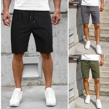 Men's casual solid color fashion shorts Random Geo Print Cargo Shorts