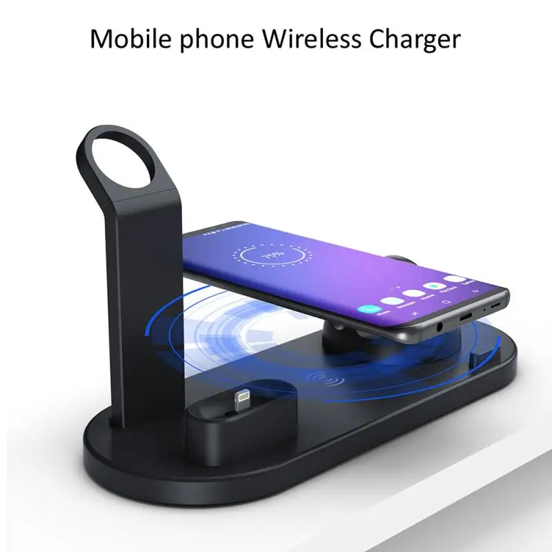4 In 1 Fast Wireless Charging Dock Stand Station For Apple Watch Airpods IPhone Charging Base 1