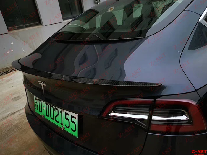 Z-ART задний спойлер из углеродного волокна для Tesla модель 3 задний спойлер из углеродного волокна для Tesla модель 3 спойлер на крыше из углеродного волокна