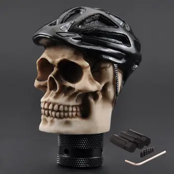 

Universal 8 10 12mm Car Manual Stick Gear Shift Knob Lever Shifter Black Hat Skull Head For SUV Crossover Truck Wagon Coupe
