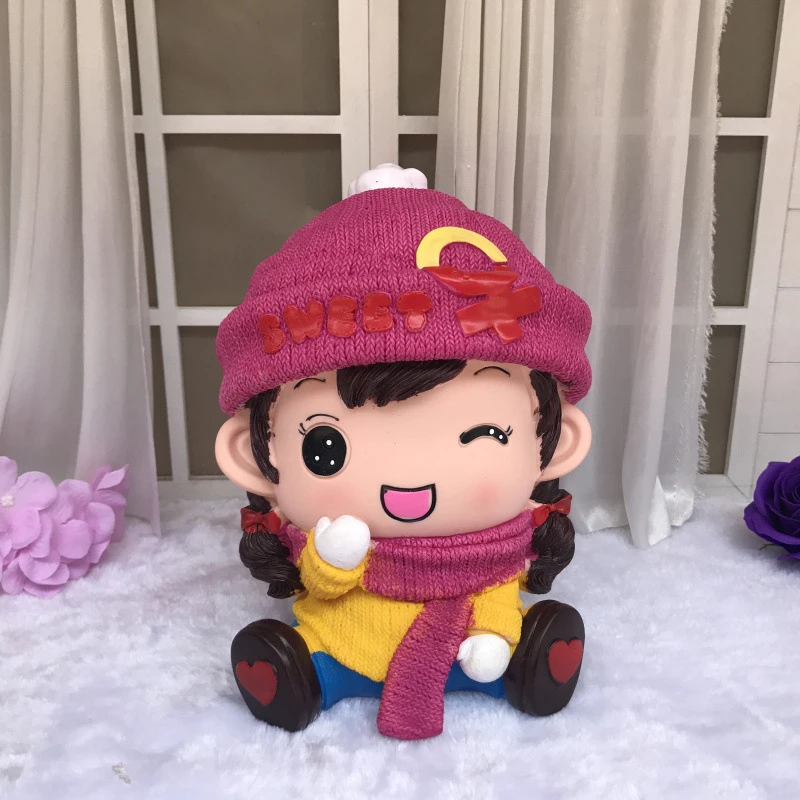 Pаспродажа Небьющаяся мультяшная пара фигурка кукол копилка пластиковая Копилка безопасная копилка декоративная коробочка аксессуары