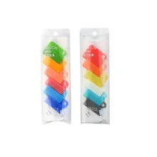 6 упаковок смешанных цветов-смешанные серии случайный конфетный цвет уплотнительные зажимы файл Сортировка зажимы-1 упаковка