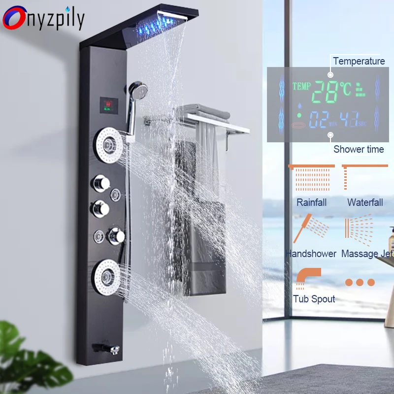 Dusch-Wasserthermometer Mit LED-Display – ½ Zoll, Einstellbare Einheit °C / °F, Empfindlicher Sensor, Für Handbrause & Duschkopf Dusch-Wasserthermometer Mit LED-Display – ½ Zoll, Einstellbare Einheit °C / °F, Empfindlicher Sensor, Für Handbrause & Duschkopf