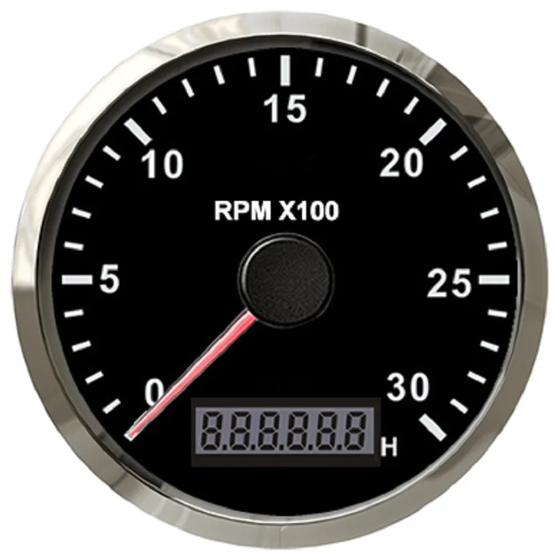 Водонепроницаемый 85 мм авто Морской Тахометр RPM Gauge с светодиодный Песочник регулируемый 3 к 4 к 8 к 12 В/24 В с красной или Желтой подсветкой - Цвет: 3K-BS