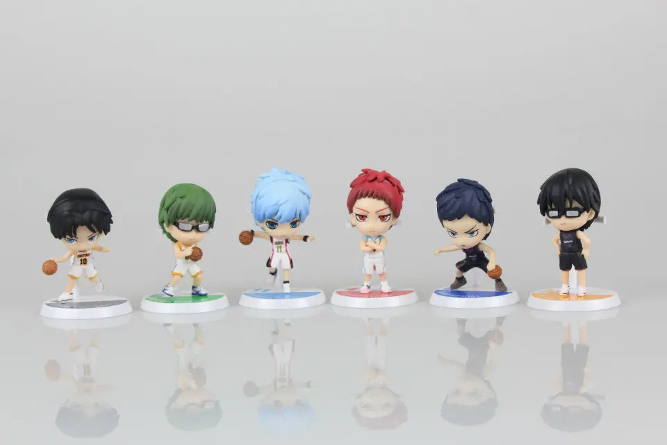 2 Стиль 6 шт./компл. 7 см фигурку аниме Баскетбол куроко Kuroko Tetsuya Хьюга Junpei Aida Riko PVC Моделя с хорошим спросом Коллекция игрушек - Цвет: A no box