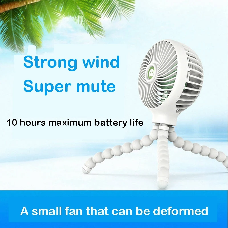 Windable портативный вентилятор с Перезаряжаемые Батарея 3 Скорость мини-usb вентилятор бесшумный для ребенка студенческого общежития Детские коляски