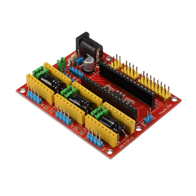 HOT-CNC Щит V4 Плата расширения нано 3,0 шаговый A4988 Драйвер для Arduino 3d принтер TE732