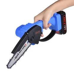 Scie à chaîne électrique sans fil, 6 pouces, 550W, pour tailler, tailler, couper, couper, couper, couper, couper le bois, pour le jardinage, les arbres 