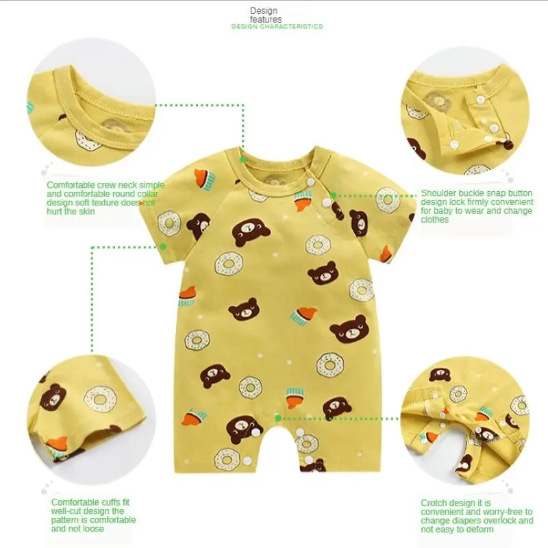 best baby bodysuits Toddler Baby Clothes Summer short Sleeve Jumpsuit Boy&Girl Kids Baby Rompers Cotton Jumpsuit New Born Baby Clothes Baby Bodysuits are cool