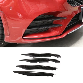 

for Mercedes Benz A Class W177 A180 A200 2018-2020 Carbon Fiber ABS Front Fog Light Grille Bumper Trim Decorative Cover