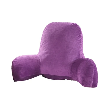 

Pillow Back Bed with Armrest Support Bed Reading Waist Back Chair Car Seat Sofa Rest Waist Pad (Purple)