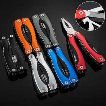 

9 in 1 Multi Plier Tool Screwdriver Mini Portable Stainless Multitool Fold Pocket Folding Knife Pliers Camping Outdoor Tools
