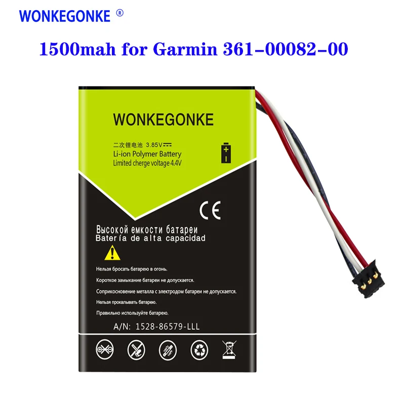 WONKEGONKE 1500 мАч для Garmin 361-00082-00 аккумулятор высокого качества