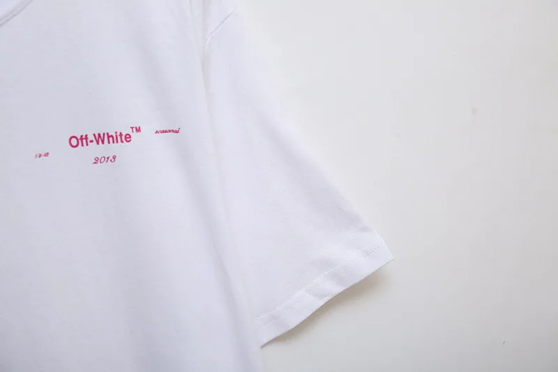 Высокое Качество OFF-WHITE ограниченная градиентная цветная парная хлопковая футболка с короткими рукавами
