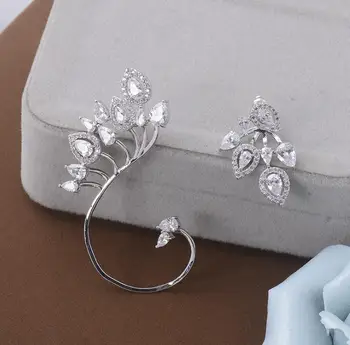 

Simple Fashion Ear Hook Asymmetrical AB Ear Studs Temperament Branch Forest Earrings